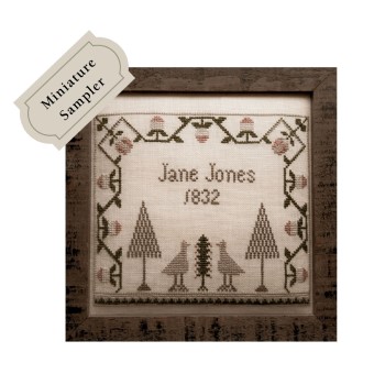 Jane Jones 1832 Miniature Sampler
